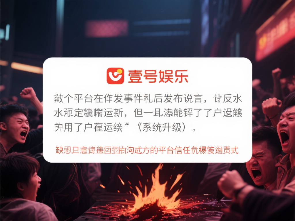 以壹号娱乐为例，尽管平台在事件发生后发布声明，称反